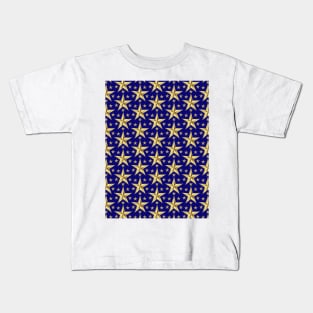 Golden Stars Pattern Kids T-Shirt